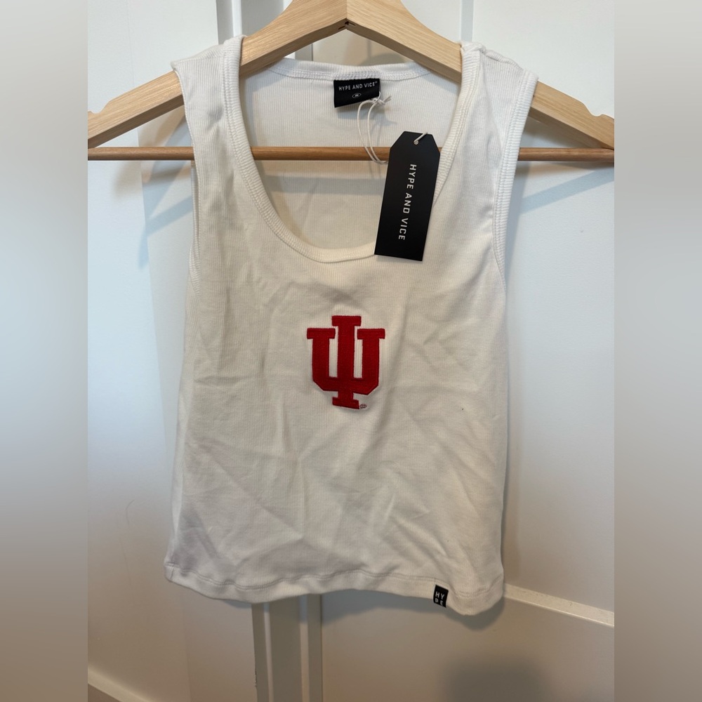 Indiana University White Crop Top